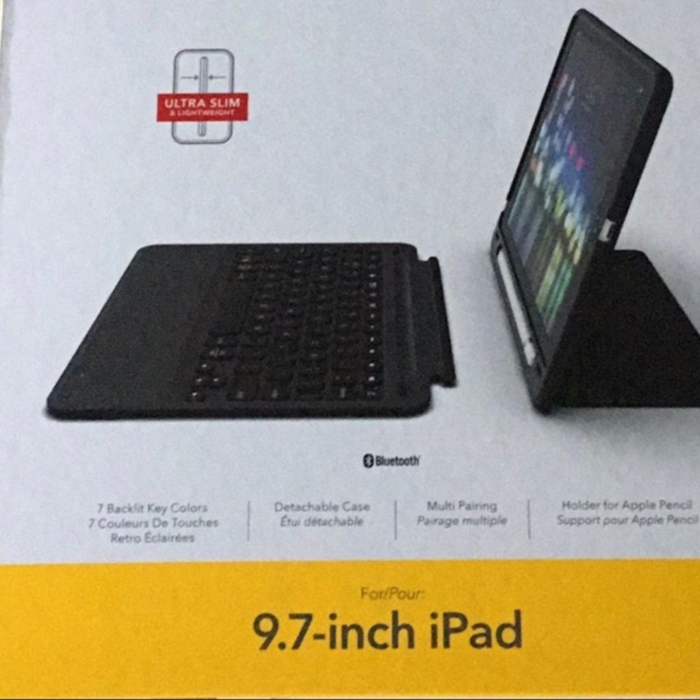 ZAGG Slim Book go 9.7 inch iPad case NO KEYBOARD INCLUDED. Works Bluetooth